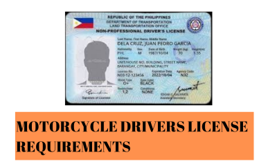 MOTORCYCLE DRIVERS LICENSE REQUIREMENTS