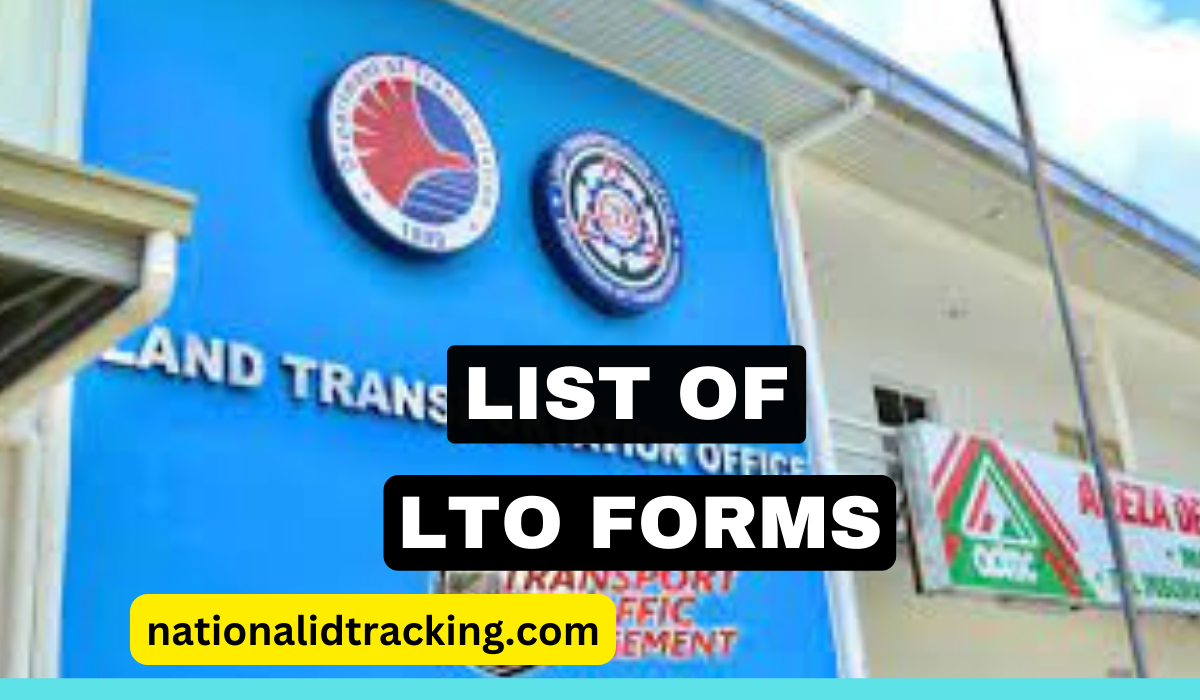 LIST OF LTO FORMS