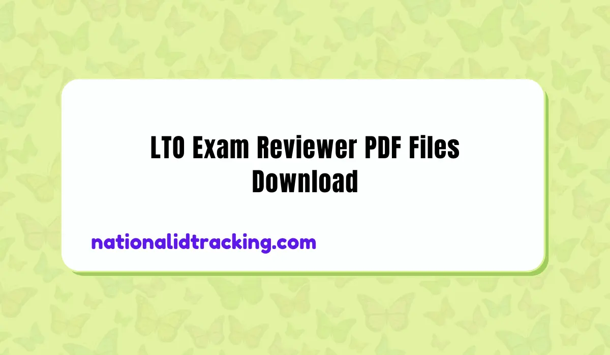 LTO Exam Reviewer PDF Files Download